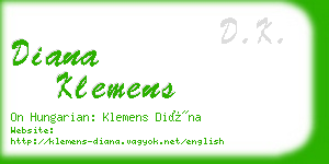 diana klemens business card